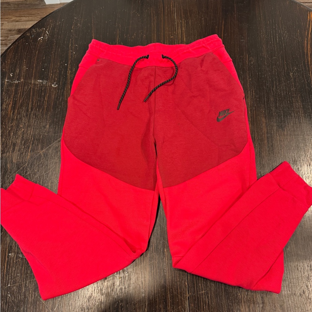 Nike Tech Mens Red Sweatpants